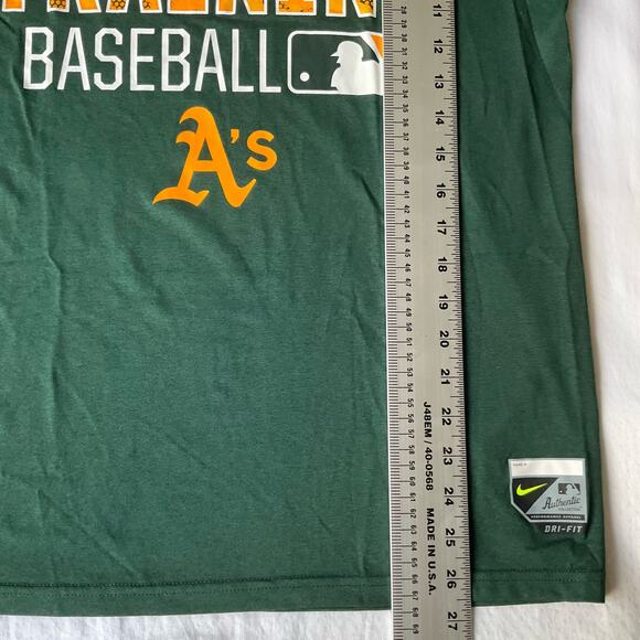 Nike Men’s Short Sleeve Dri-fit T-shirt size M, Green, Spring Training Baseball - Picture 4 of 9